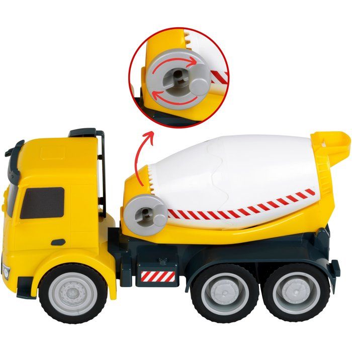 Camion toupie a béton - KLEIN - 3804 - Mercedes Arocs - Roues souples, malaxeur rotatif et basculant - Échelle 1:24 - Des 3 ans