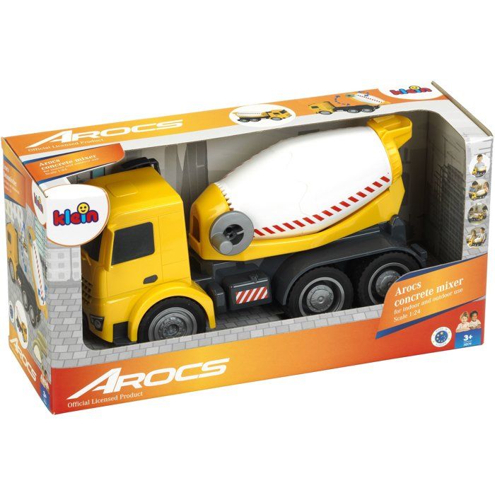 Camion toupie a béton - KLEIN - 3804 - Mercedes Arocs - Roues souples, malaxeur rotatif et basculant - Échelle 1:24 - Des 3 ans