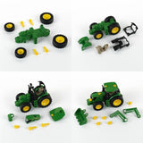 Tracteur a monter John Deere - KLEIN - 3977 - Chargeur frontal, contrepoids d'équilibrage et tournevis - Echelle 1/24e - Des 3 ans
