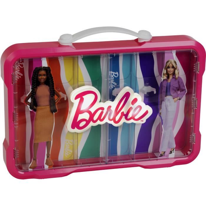 Mallette vitrine Barbie - KLEIN - 5808 - Pour 6 poupées avec fermoir lumineux - Des 3 ans