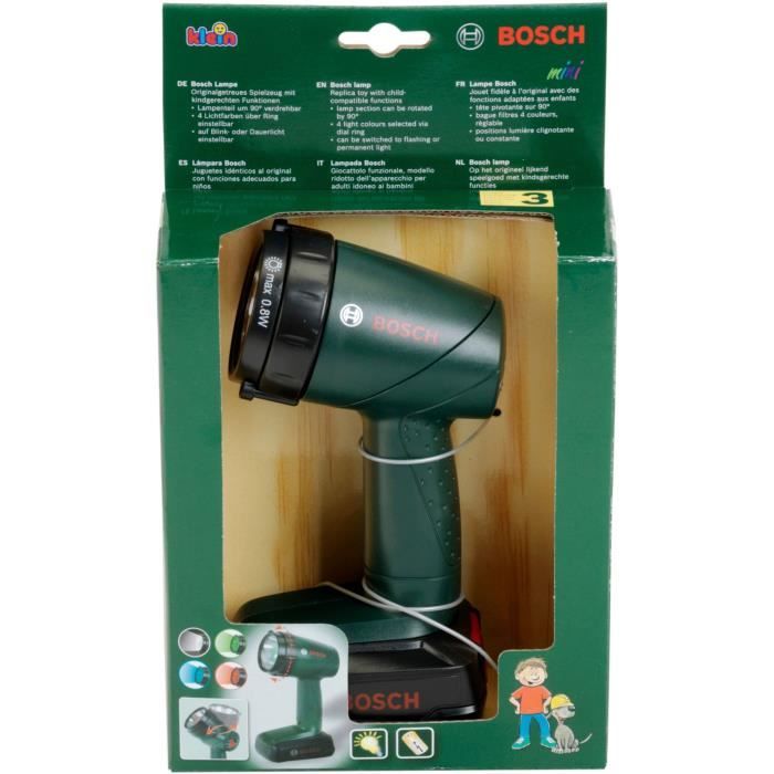 Lampe torche électronique Bosch - KLEIN - 8448 - 2 modes de fonctionnement et 4 filtres - Des 3 ans