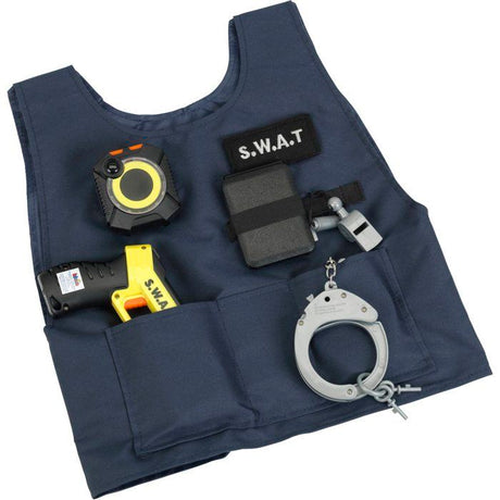 Gilet S.W.A.T. - KLEIN - 8821 - Taser électronique, caméra piéton, menottes - Déguisement policier - Des 3 ans