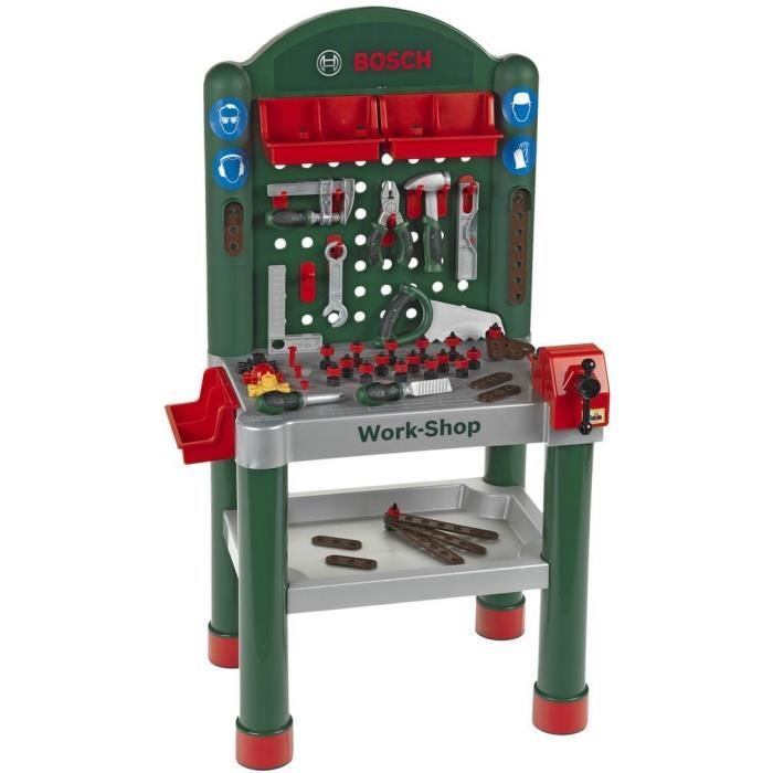 KLEIN - Bosch Work-Shop Toy Workbench with 79 Accessories