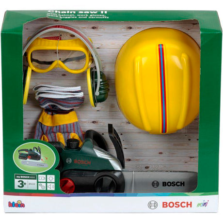 KLEIN - Jouet - Set bűcheron Bosch avec tronçonneuse électronique, 5 pieces
