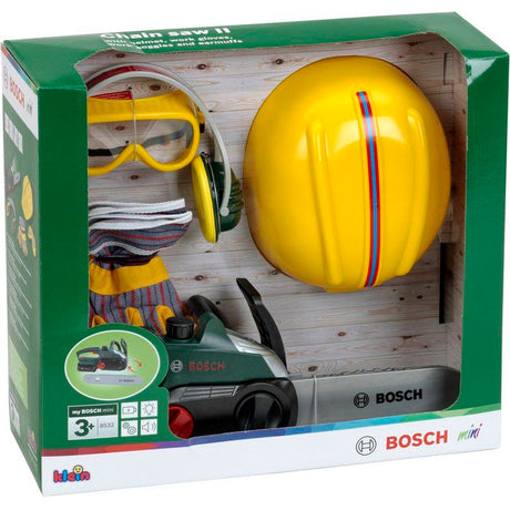KLEIN - Jouet - Set bűcheron Bosch avec tronçonneuse électronique, 5 pieces