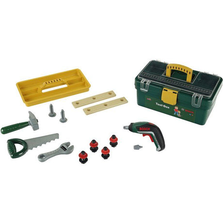 Caisse a outils Bosch - KLEIN - 8609 - Compartimentée avec visseuse électronique Ixolino II et accessoires - Des 3 ans