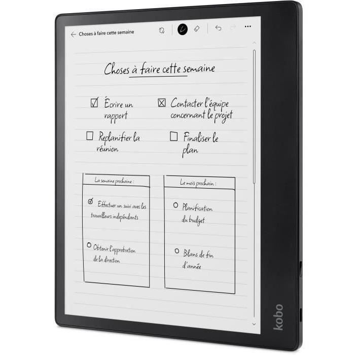 Liseuse Kobo Elipsa 2E – Écran tactile 10,3 – Stylet inclus – WiFi – eBook Reader