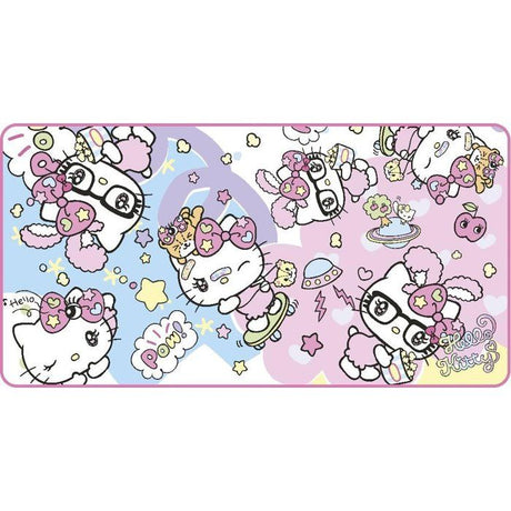 Tapis de souris gaming - KONIX - Hello Kitty - XXL 90 x 46 cm - Surface microfibre antidérapante - Caoutchouc