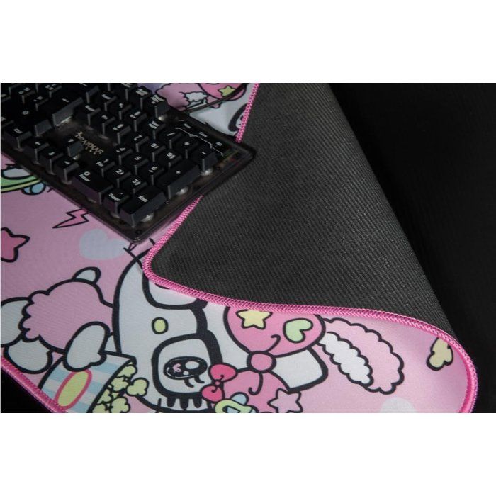 Tapis de souris gaming - KONIX - Hello Kitty - XXL 90 x 46 cm - Surface microfibre antidérapante - Caoutchouc