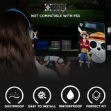 Façade de protection - KONIX - One Piece - PS5 Slim - Silicone - Antichoc - Anti-rayures - Motif Luffy - Noir