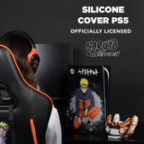 Façade de protection - KONIX - Naruto Shippuden - PS5 - Silicone - Antichoc - Anti-rayures - Motif Naruto - Noir
