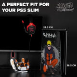 Façade de protection - KONIX - Naruto Shippuden - PS5 Slim - Silicone - Antichoc - Anti-rayures - Motif Naruto - Noir