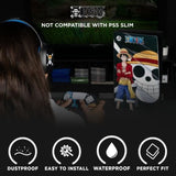 Façade de protection - KONIX - One Piece - PS5 - Silicone - Antichoc - Anti-rayures - Motif Luffy - Noir