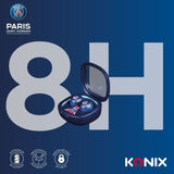 Écouteurs sans fil - KONIX - PSG - Autonomie 8 h + 15 h avec boîtier - Résistance a l'eau IPX4 - Bluetooth - Bleu