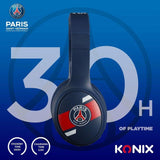 Casque audio - Sans fil - Konix - PSG - Bluetooth 5.3 PC, smartphones, tablettes - Microphone - Autonomie 25 h - Câble 3,5 mm - Bleu