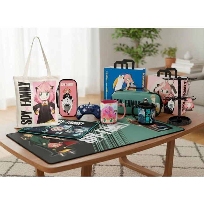 Housse de protection et transport - Nintendo Switch 2 - Konix - Spy x Family - Rangement accessoires - Anya et Bond Forger - Rose
