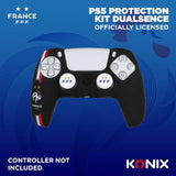 Coque de protection pour manette DualSense PS5 - Konix - FFF - Silicone - Appuie-pouces - Noir