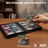 Mini album Premium 160 cartes a collectionner - Konix - 4 pochettes 63 x 88 mm - Magic The Gathering, Pokémon, Yu-Gi-Oh! - Noir