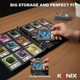 Classeur Premium avec reliure a anneaux - Konix - Jeux de cartes a collectionner - Magic The Gathering, Pokémon, Yu-Gi-Oh! - Noir