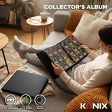 Classeur Premium avec reliure a anneaux - Konix - Jeux de cartes a collectionner - Magic The Gathering, Pokémon, Yu-Gi-Oh! - Noir
