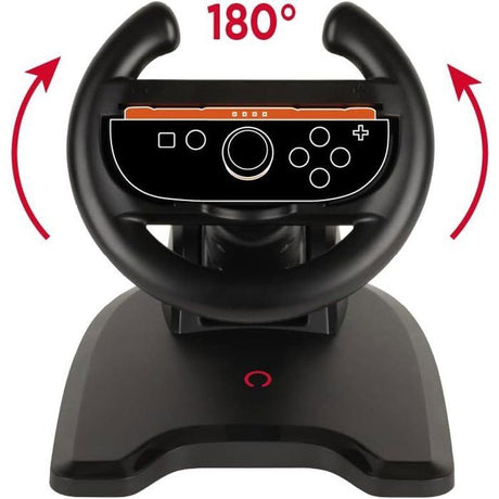 Volant Racing Wheel - Manette Joy-Con Nintendo Switch 2 - Konix - Compatible Mario Kart World - Fixation ventouse - Noir