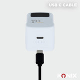 Batterie externe pour manettes Joy-Con - Nintendo Switch 2 - Konix - Indicateur de charge LED - 10 modes d'éclairage RVB - Noir