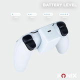 Batterie externe pour manettes Joy-Con - Nintendo Switch 2 - Konix - Indicateur de charge LED - 10 modes d'éclairage RVB - Noir