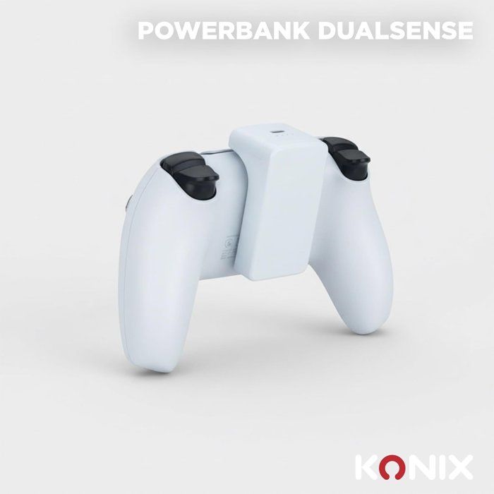 Batterie externe pour manettes Joy-Con - Nintendo Switch 2 - Konix - Indicateur de charge LED - 10 modes d'éclairage RVB - Noir