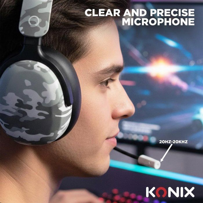 Casque gaming - Filaire - Konix - PS5, Switch 2 et Xbox Series X|S - Nexus - Haut-parleurs 40 mm - Microphone - 1,5 m