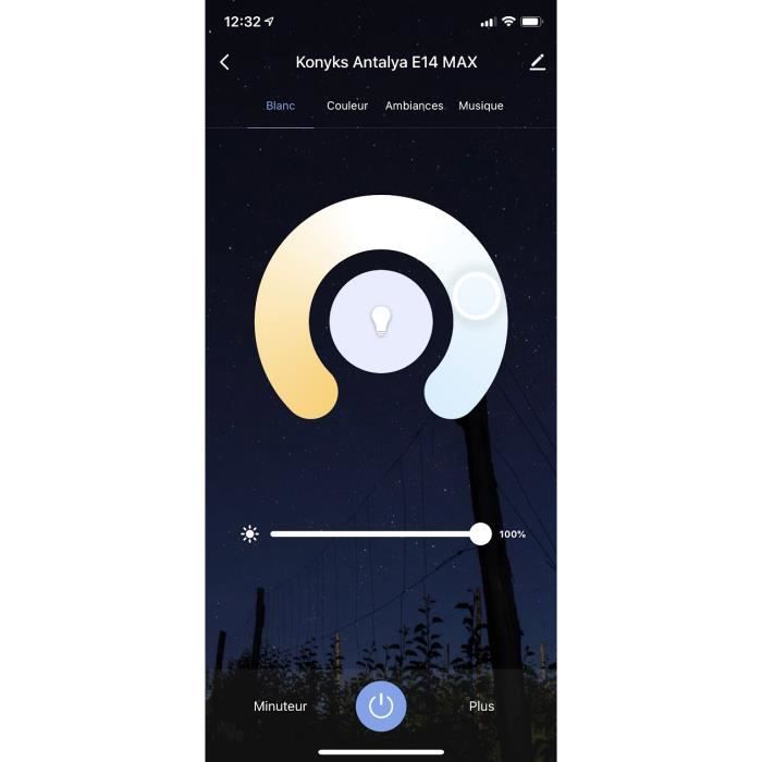 2 Ampoules LED connectées Wi-Fi + BT, LED E14, Couleurs + blanc réglable, 5W - Konyks Antalya E14 Max Easy Dual Pack