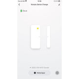 Konyks Senso Charge 2 - Détecteur d'ouverture Wi-Fi sur batterie pour porte et fenetre, autonomie 1 an, notifications Smartphone