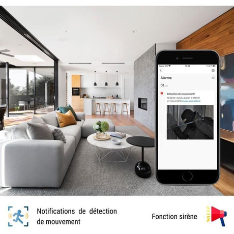 Caméra de surveillance - KONYKS - CAMINI 2 - Intérieur - Motorisée - Wifi - Détéction de mouvements
