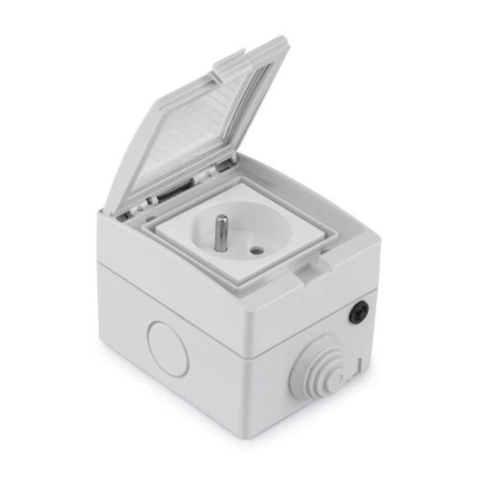 Prise extérieure - KONYKS - Pluviose FR - WiFi - Blanc