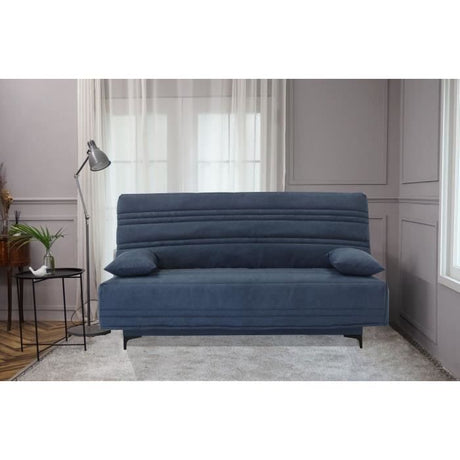 Canapé convertible clic-clac 3 places KRISTEN - Largeur 199 cm - Matelas 14 cm - Coffre de rangement