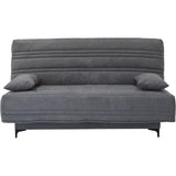 Banquette clic clac 3 places - Tissu gris moyen - L199 x P96 x H103 cm - KRISTEN - Style contemporain
