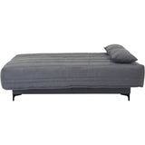 Banquette clic clac 3 places - Tissu gris moyen - L199 x P96 x H103 cm - KRISTEN - Style contemporain