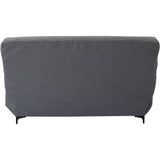 Banquette clic clac 3 places - Tissu gris moyen - L199 x P96 x H103 cm - KRISTEN - Style contemporain