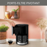 KRUPS Cafetiere filtre Èlectrique 1,25L Machine a cafÈ Pro Aroma Plus, 15 tasses, Noir Inox KM321010