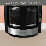 KRUPS Cafetiere filtre Èlectrique 1,25L Machine a cafÈ Pro Aroma Plus, 15 tasses, Noir Inox KM321010
