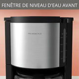 KRUPS Cafetiere filtre Èlectrique 1,25L Machine a cafÈ Pro Aroma Plus, 15 tasses, Noir Inox KM321010