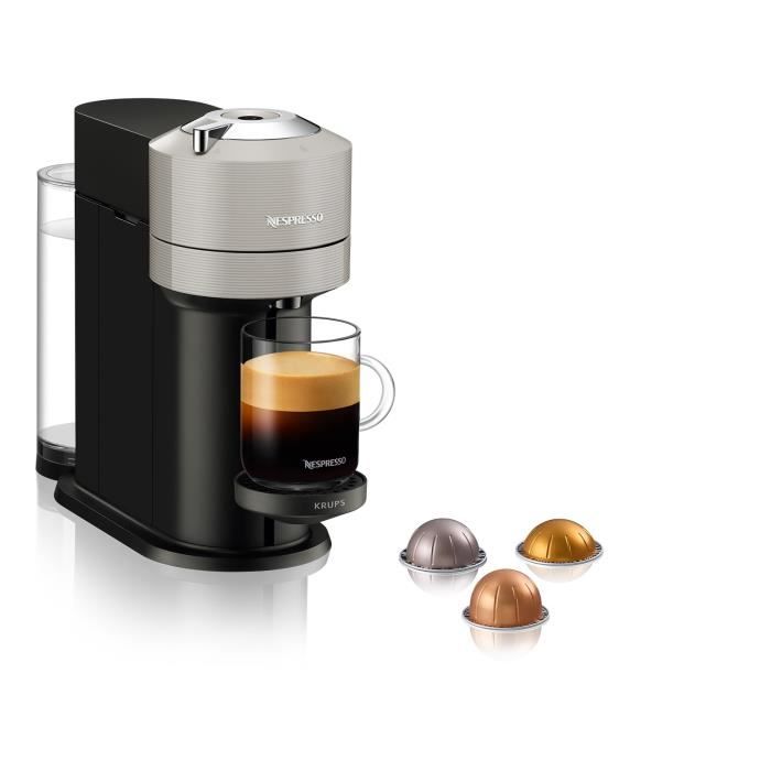 NESPRESSO KRUPS Vertuo Next Machine a Café, Cafetiere Espresso, Gris YY4298FD