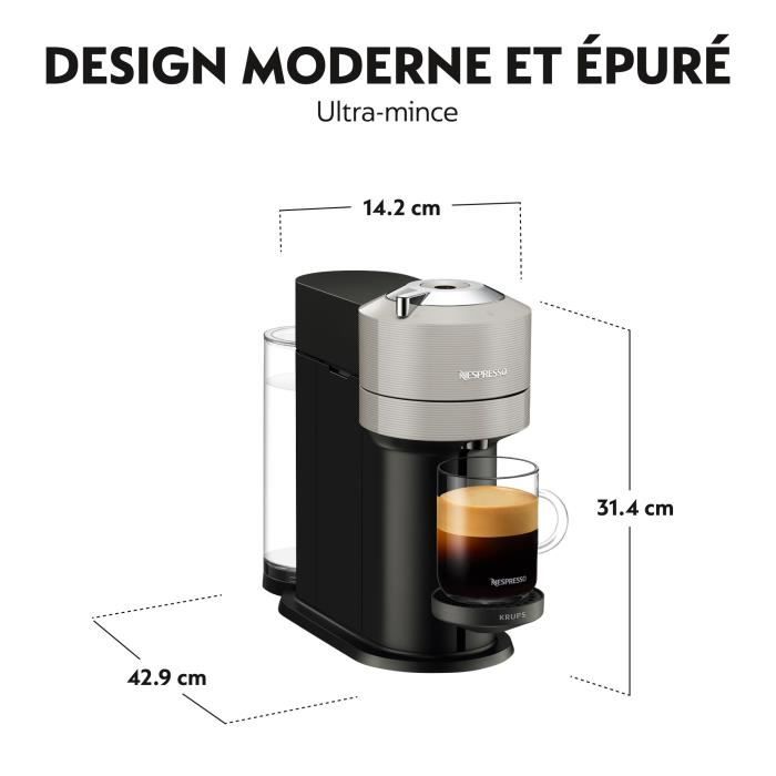 NESPRESSO KRUPS Vertuo Next Machine a CafÈ, Cafetiere Espresso, Gris YY4298FD