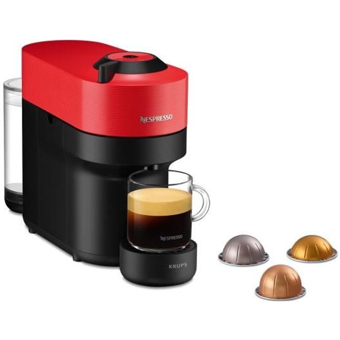 NESPRESSO KRUPS Vertuo Pop Machine a Café, Cafetiere Espresso, Rouge YY4888FD