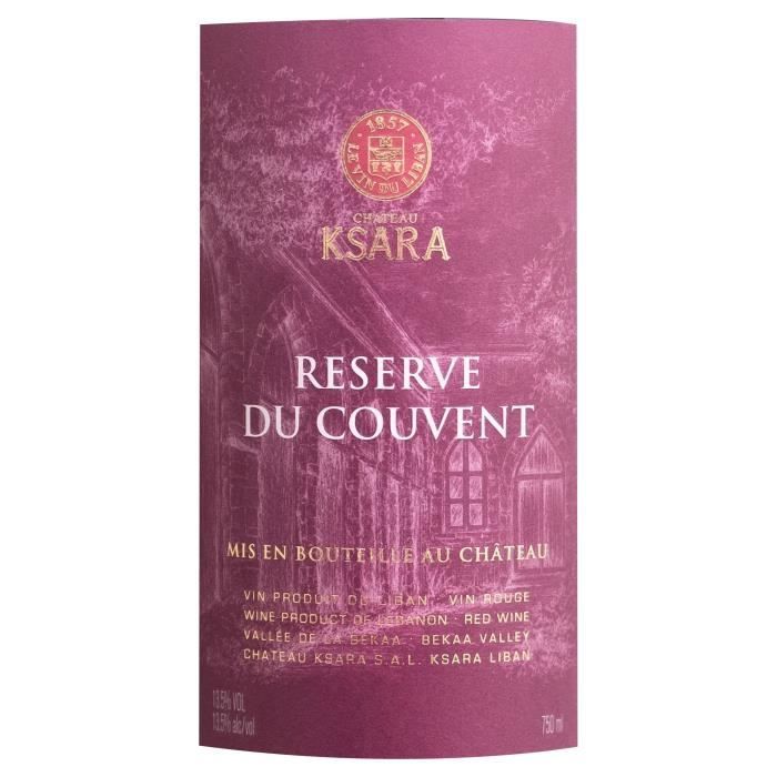 Château Ksara Réserve du Couvent Vallée de la Bekaa - Vin rouge du Liban 2022