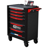 Servante d'atelier - Equipée - 6 tiroirs - KS Tools - 824.6298F - Noir - Equipée de 298 outils PL - Fabriquée en France