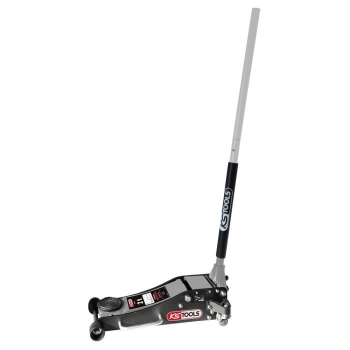 Cric hydraulique - KS TOOLS - 161.0365F -  Cric 2 tonnes - Leve voiture compact en aluminium/acier - Cric rouleur
