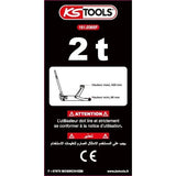 Cric hydraulique - KS TOOLS - 161.0365F -  Cric 2 tonnes - Leve voiture compact en aluminium/acier - Cric rouleur
