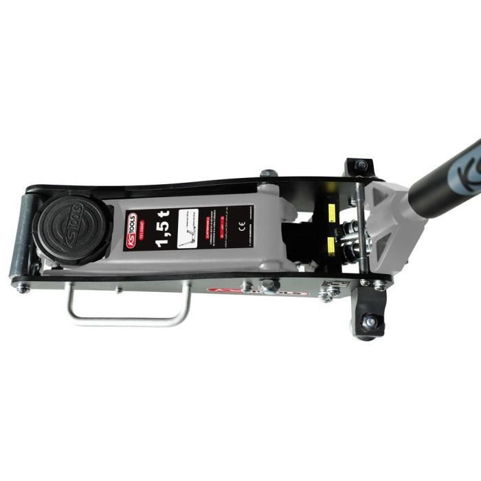 Cric hydraulique - KS TOOLS - 161.0364F - Cric voiture compact en aluminium/acier - Leve voiture 1,5 tonnes