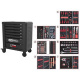 Servante d'atelier - Equipée - 7 tiroirs - KS Tools - 823.7337F - Noir - Equipée de 337 outils - Servante one by one