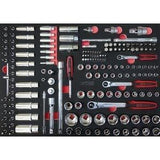 Module - KS TOOLS - 711.1011 - Module de douilles et accessoires - 1/4 - 3/8 - 1/2 - 175 pieces